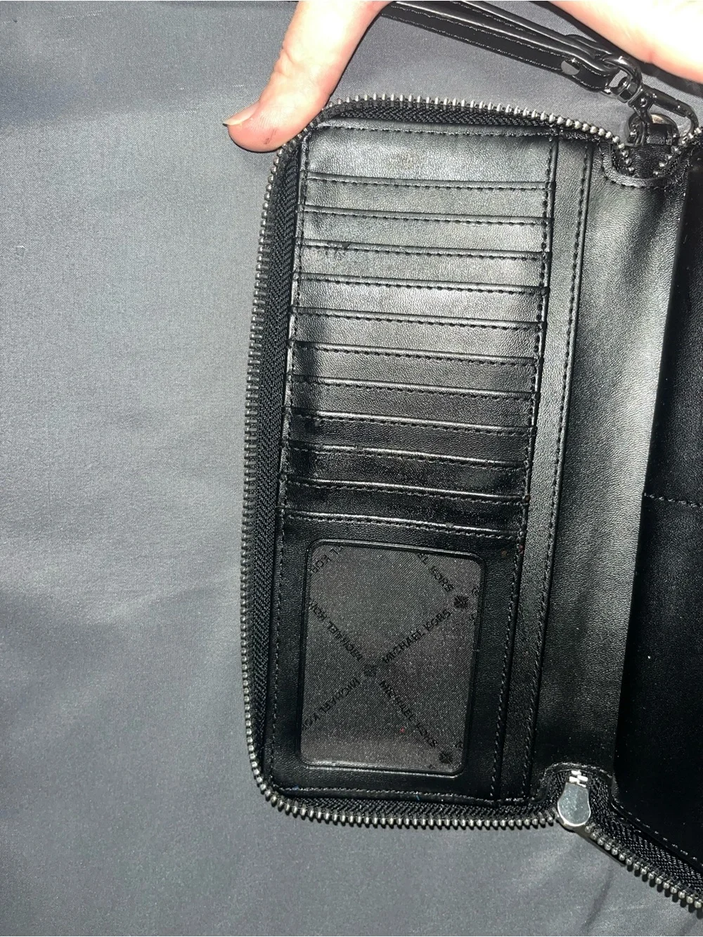 Michael Kors Black monogram wristlet